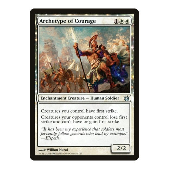 Archetype of Courage (BNG) #4 Uncommon (Lightly Played) Born of the Gods Magic: The Gathering: 2014