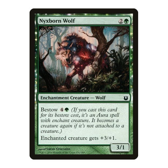 Nyxborn Wolf (BNG) #131 Common (Lightly Played) Born of the Gods Magic: The Gathering: 2014