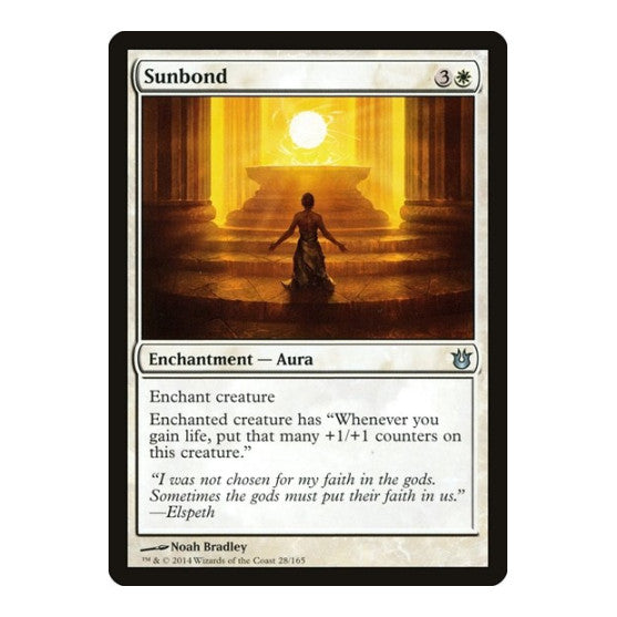 Sunbond (BNG) #28 Uncommon (Heavily Played) Born of the Gods Magic: The Gathering: 2014