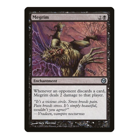 Megrim (DPA) #26 Uncommon (Lightly Played) Duels of the Planeswalkers Magic: The Gathering: 2009