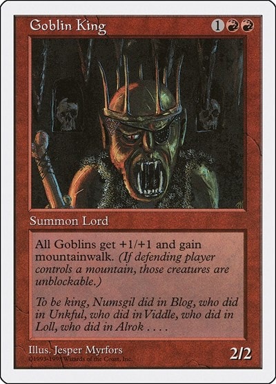 Goblin King (ATH) #34 Rare (Heavily Played) Anthologies Magic: The Gathering: 1998