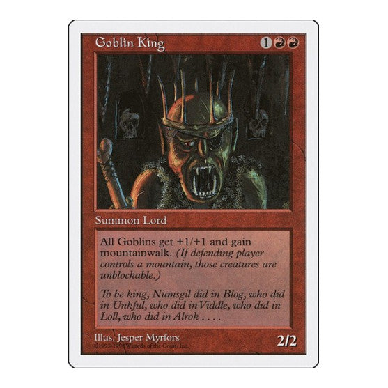 Goblin King (ATH) #34 Rare (Heavily Played) Anthologies Magic: The Gathering: 1998