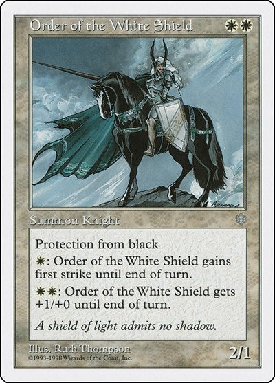 Order of the White Shield (ATH) #9 Uncommon (Heavily Played) Anthologies Magic: The Gathering: 1998
