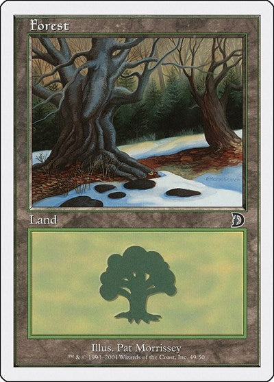 Forest 49 (DKM) #49 Land (Moderately Played) Deckmasters Garfield vs Finkel Magic: The Gathering: 2001