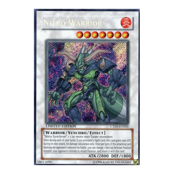 Nitro Warrior (CT05) #CT05-ENS02 Secret Rare (Limited Damaged) 2008 Collectors Tin YuGiOh: 2008