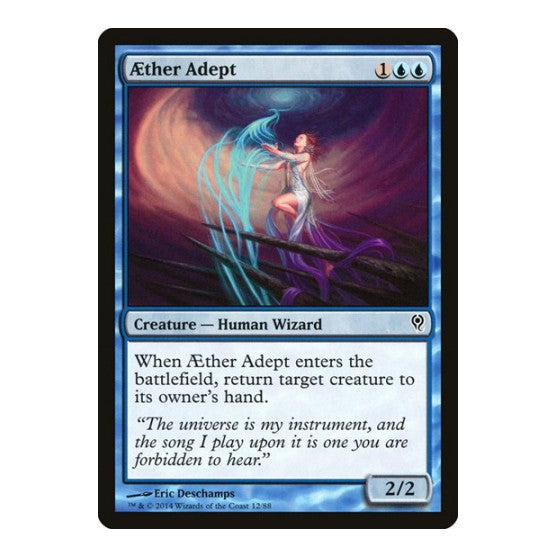 Aether Adept (DDM) #12 Common (Moderately Played) Duel Decks: Jace vs. Vraska Magic: The Gathering: 2014