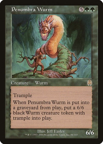 Penumbra Wurm (APC) #84 Rare (Heavily Played) Apocalypse Magic: The Gathering: 2001