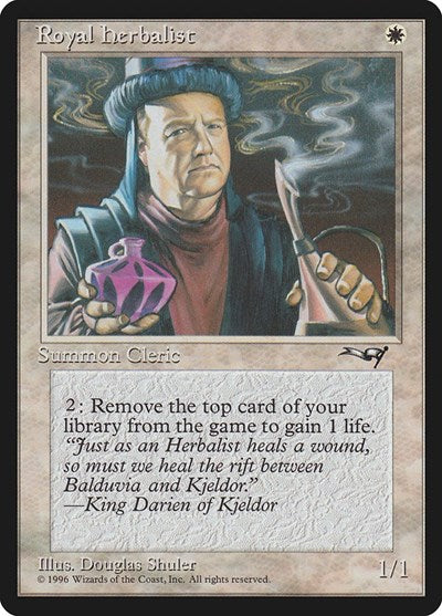 Royal Herbalist Man (ALL) #15a Common (Moderately Played) Alliances Magic: The Gathering: 1996