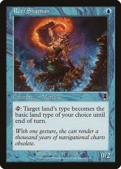 Reef Shaman (APC) #29 Common (Moderately Played) Apocalypse Magic: The Gathering: 2001