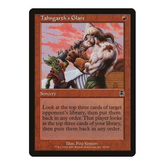 Tahngarth's Glare (APC) #70 Common (Moderately Played) Apocalypse Magic: The Gathering: 2001
