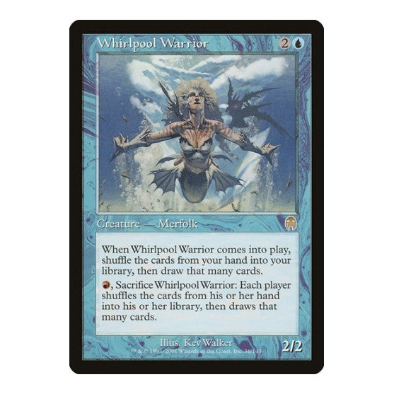 Whirlpool Warrior (APC) #36 Rare (Heavily Played) Apocalypse Magic: The Gathering: 2001