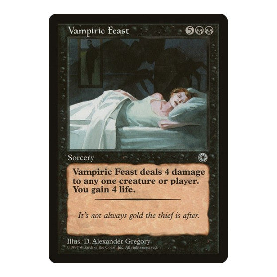 Vampiric Feast (POR) #114 Uncommon (Moderately Played) Portal Magic: The Gathering: 1997