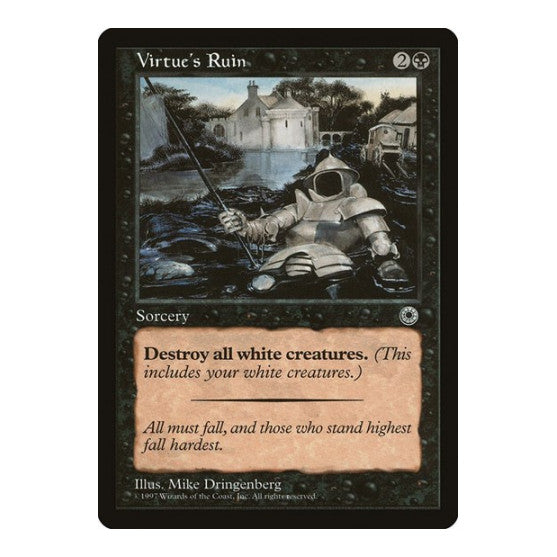 Virtues Ruin (POR) #116 Uncommon (Moderately Played) Portal Magic: The Gathering: 1997