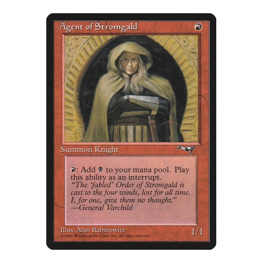 Agent of Stromgald (ALL) #95 Common (Moderately Played) Alliances Magic: The Gathering: 1996