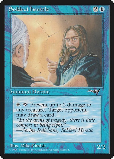 Soldevi Heretic Blue Robe (ALL) #33a Common (Heavily Played) Alliances Magic: 1996