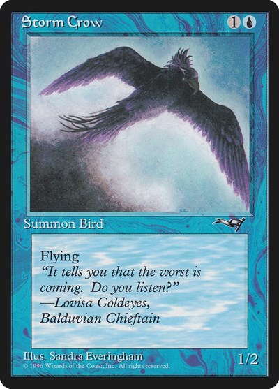 Storm Crow Flying Right (ALL) #36a Common (Heavily Played) Alliances Magic: 1996
