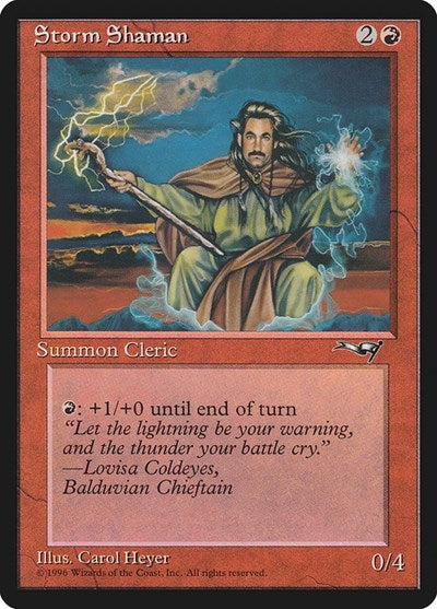 Storm Shaman Male (ALL) #81a Common (Moderately Played) Alliances Magic: The Gathering: 1996