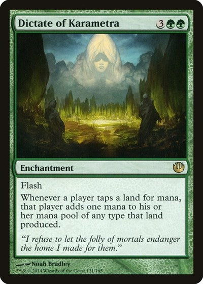 Dictate of Karametra (JOU) #121 Rare (Lightly Played) Journey Into Nyx Magic: The Gathering: 2014