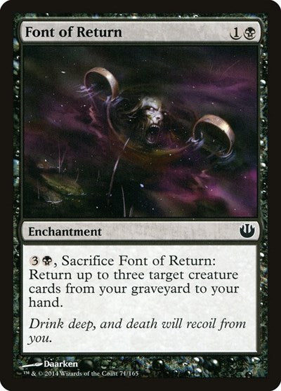 Font of Return (JOU) #71 Common (Lightly Played) Journey Into Nyx Magic: The Gathering: 2014