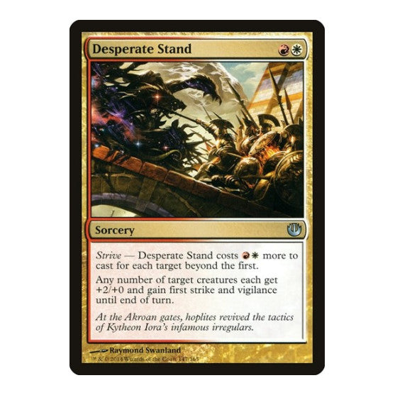 Desperate Stand (JOU) #147 Uncommon (Lightly Played) Journey Into Nyx Magic: The Gathering: 2014