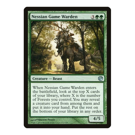 Nessian Game Warden (JOU) #132 Uncommon (Damaged) Journey Into Nyx Magic: The Gathering: 2014