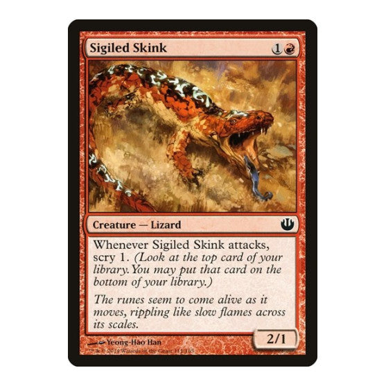 Sigiled Skink (JOU) #111 Common (Lightly Played) Journey Into Nyx Magic: The Gathering: 2014