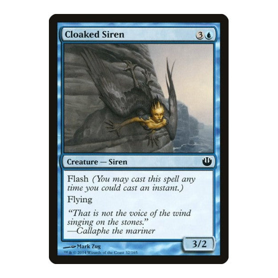 Cloaked Siren (JOU) #32 Common (Lightly Played) Journey Into Nyx Magic: The Gathering: 2014