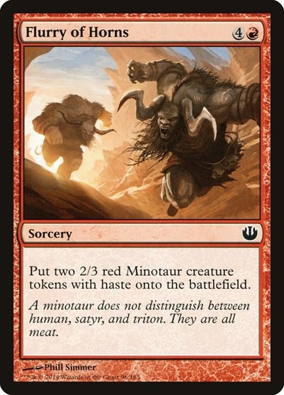 Flurry of Horns (JOU) #96 Common (Lightly Played) Journey Into Nyx Magic: The Gathering: 2014