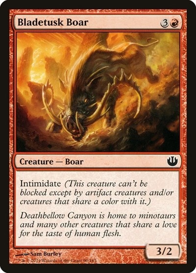 Bladetusk Boar (JOU) #90 Common (Lightly Played) Journey Into Nyx Magic: The Gathering: 2014