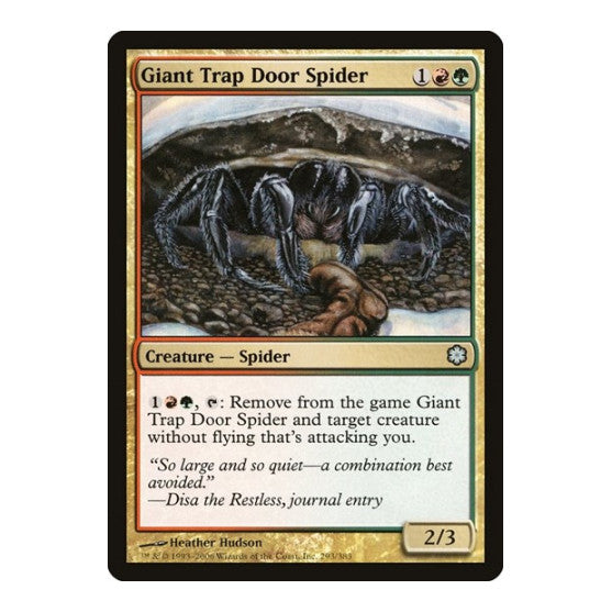 Giant Trap Door Spider (CTD) #293 Uncommon (Damaged) Coldsnap Theme Deck Reprints Magic: The Gathering: 2006