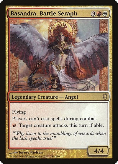 Basandra Battle Seraph (CNS) #184 Rare (Near Mint) Conspiracy Magic: The Gathering: 2014