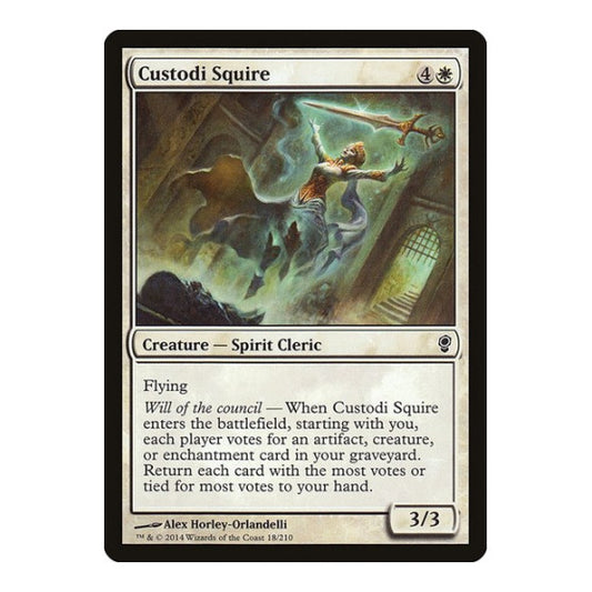Custodi Squire (CNS) #18 Common (Lightly Played) Conspiracy Magic: The Gathering: 2014