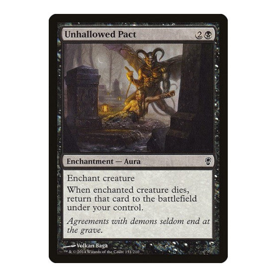 Unhallowed Pact (CNS) #131 Common (Lightly Played) Conspiracy Magic: The Gathering: 2014