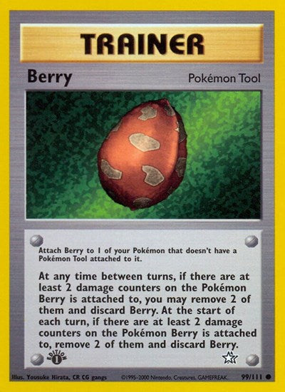 Berry (N1) #099/111 Common (Unlimited Lightly Played) Neo Genesis Pokemon: 2000