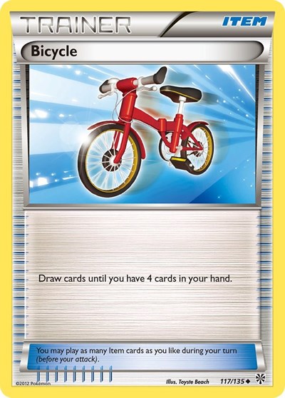 Bicycle (PLS) #117/135 Uncommon (Moderately Played) Plasma Storm Pokemon: 2013