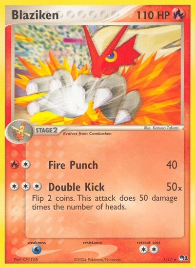 Blaziken (POP) #001/017 Rare (Holofoil Moderately Played) POP Series 1 Pokemon: 2026