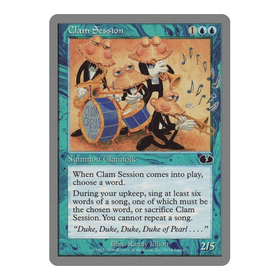 Clam Session (UGL) #20 Common (Lightly Played) Unglued Magic: The Gathering: 1998