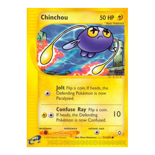 Chinchou (71) (AQ) #071/147 Common (Near Mint) Aquapolis Pokemon: 2003