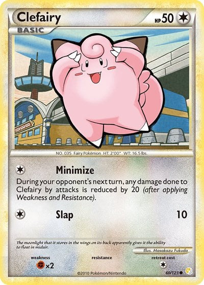 Clefairy (HS) #60/123 Common (Reverse Holofoil Heavily Played) HeartGold SoulSilver Pokemon: 2010