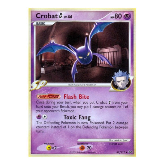 Crobat G (PL) #47/127 Uncommon (Damaged) Platinum Pokemon: 2009