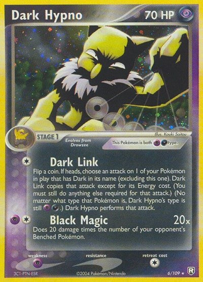 Dark Hypno (RR) #6/109 Holo Rare (Holofoil Lightly Played) Team Rocket Returns Pokemon: 2004