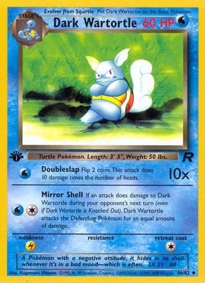 Dark Wartortle (TR) #46/82 Uncommon Team Rocket Pokemon: 2000