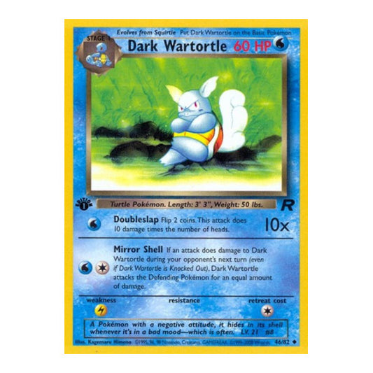 Dark Wartortle (TR) #46/82 Uncommon Team Rocket Pokemon: 2000