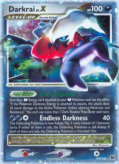 Darkrai LVX (GE) #104/106 Ultra Rare (Holofoil Heavily Played) Great Encounters Pokemon: 2008