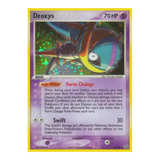 Deoxys (Speed Forme) (EM) #2/106 Holo Rare EX Emerald Pokemon: 2005