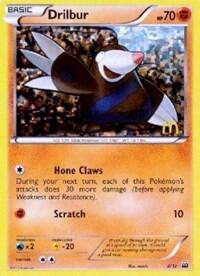 Drilbur - 8/12 (M12) #008/012 Promo (Holofoil Moderately Played) McDonald's Promos 2012 Pokemon: 2012