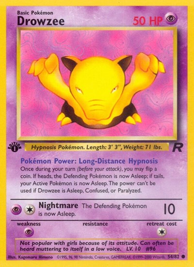 Drowzee (TR) #54/82 Common Team Rocket Pokemon: 2000