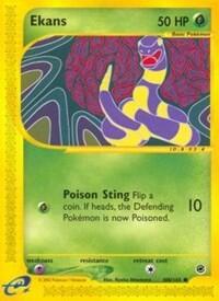 Ekans (EX) #108/165 Common (Heavily Played) Expedition Pokemon: 2002