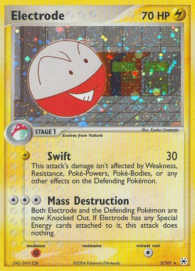 Electrode (HL) #5/101 Holo Rare (Holofoil Heavily Played) Hidden Legends Pokemon: 2004
