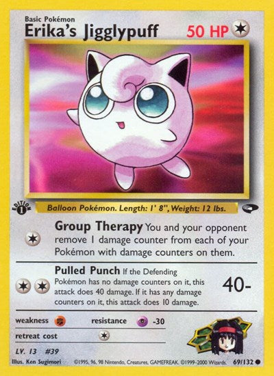 Erika's Jigglypuff (G2) #069/132 Common (Unlimited Lightly Played) Gym Challenge Pokemon: 2000
